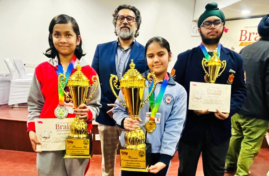 Chandigarh/ Results of the 17th Chandigarh Regional Brain Bee Announced at PGIMER : Girls Outshine Boys Again