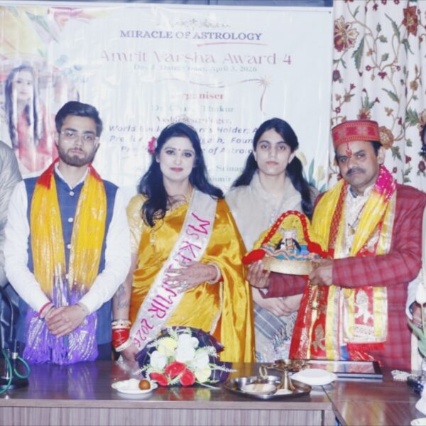 Kashmir/ City’s Vedic astrologer Dr. Charvi Thakur honored…