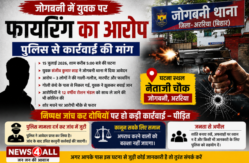 अररिया/ जोगबनी थाना में फायरिंग…