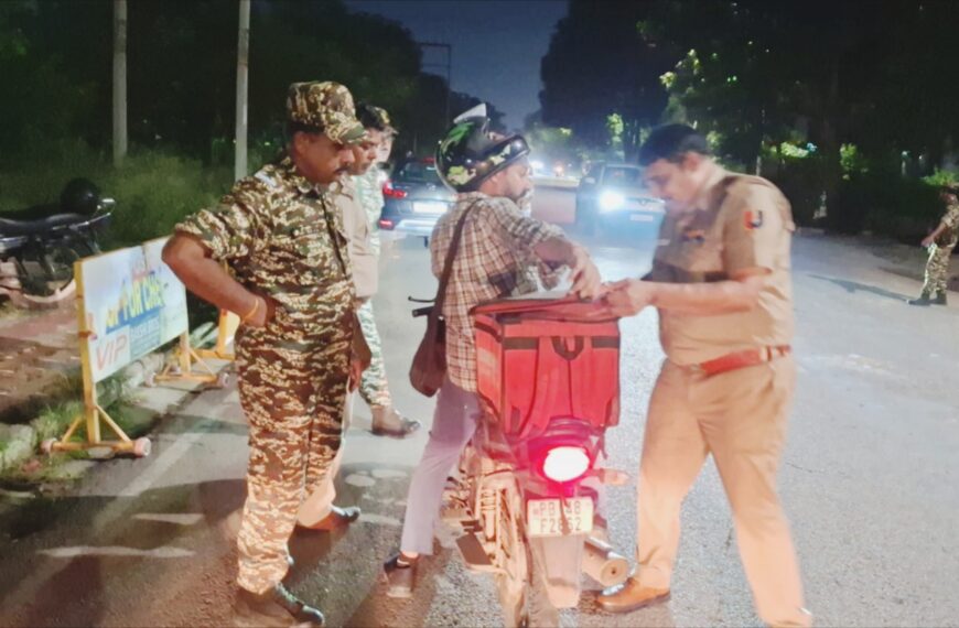 चंडीगढ़/ गोली चलने की घटना के बाद सेक्टर-49 में पुलिस अलर्ट, हो रही वाहनों की सघन जाँच