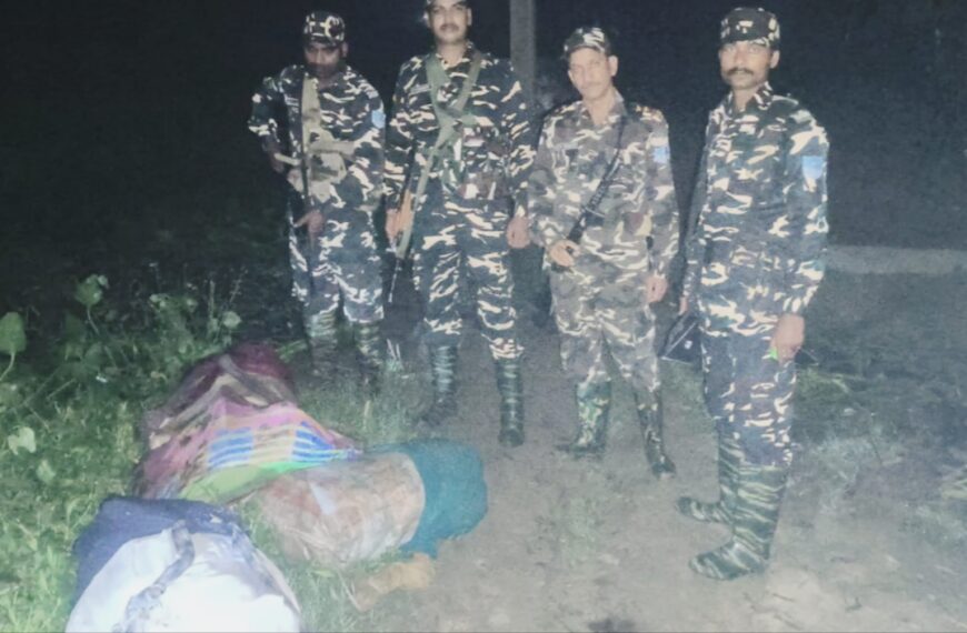 अररिया/ सीमा पर एसएसबी की बड़ी कार्रवाई, 124.5 लीटर नेपाली शराब बरामद